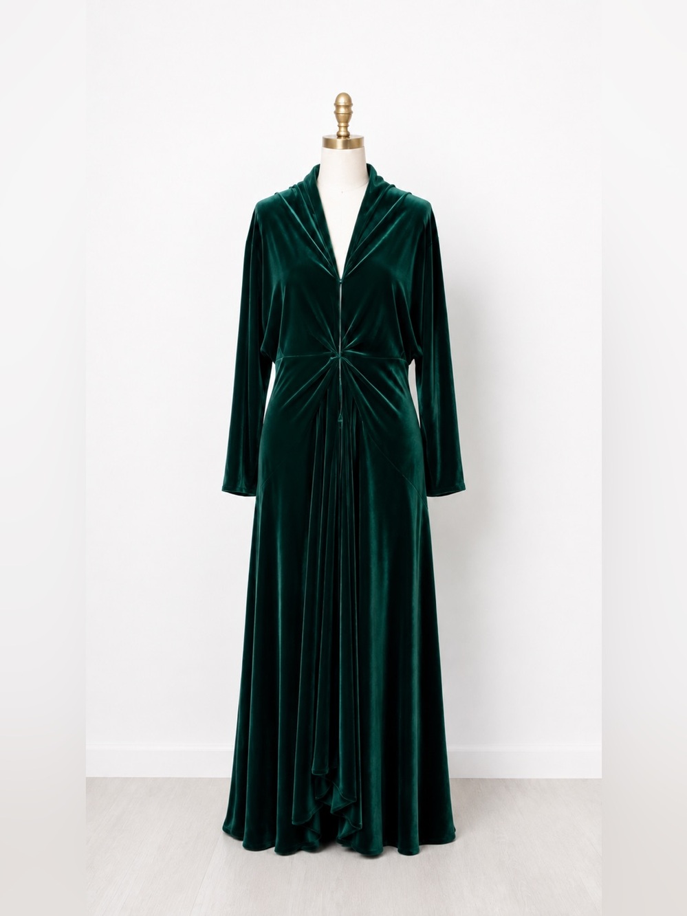 Trashy Lingerie RARE VTG Velvet Hi-Low Floor Length Button Dress/Robe  Size OS